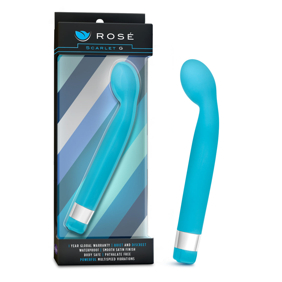 Rose Scarlet G 8.5 Inch G-Spot Vibrator Black G-Spot Vibrators