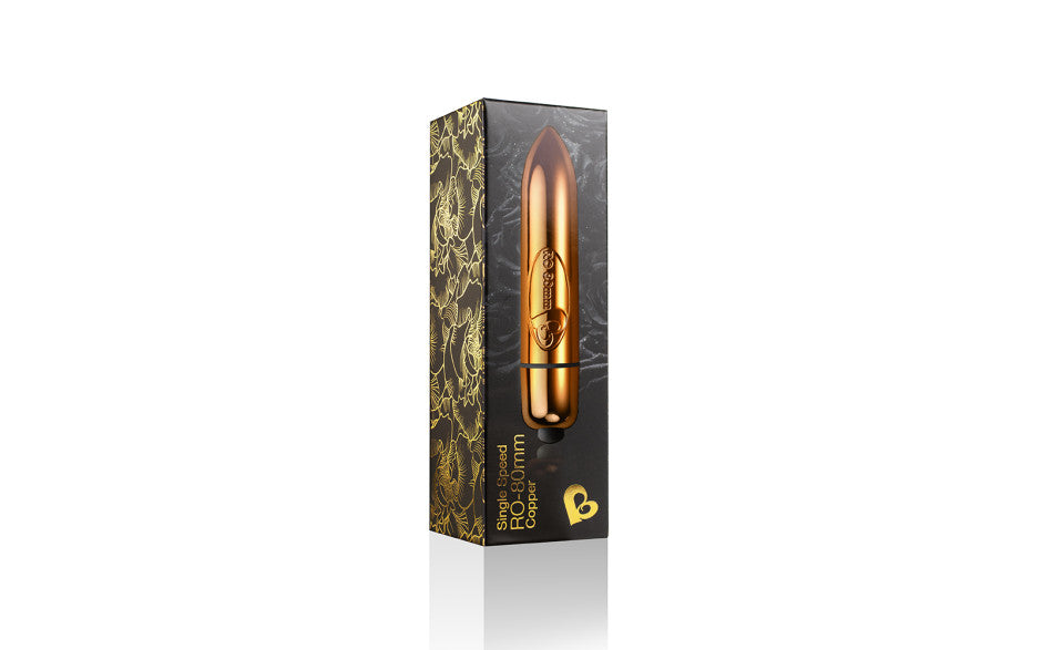 Rocks Off RO 80 Single Speed Bullet Vibrator Copper Bullet Vibrators