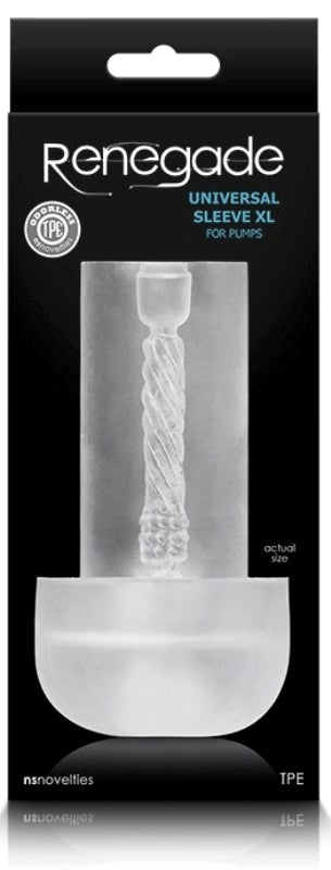 Renegade Universal Sleeve XL - Maximize Your Pumping Pleasure with Extra-Long Airtight Design Pumps, Extenders and Sleeves