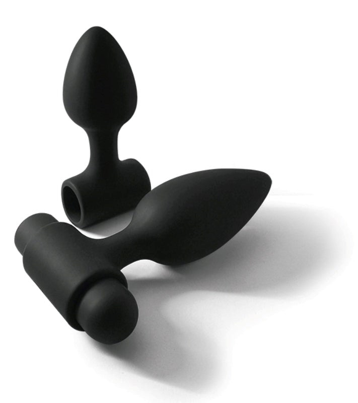 Renegade Dual-Size Anal Pleasure Kit - Silicone Plugs and Rechargeable Vibrator Butt Plugs