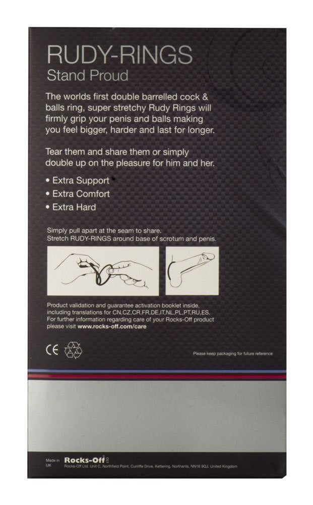 Rocks Off Rudy Ring - Snug Fit for Stronger, Harder Erections Stretchy Cock Rings