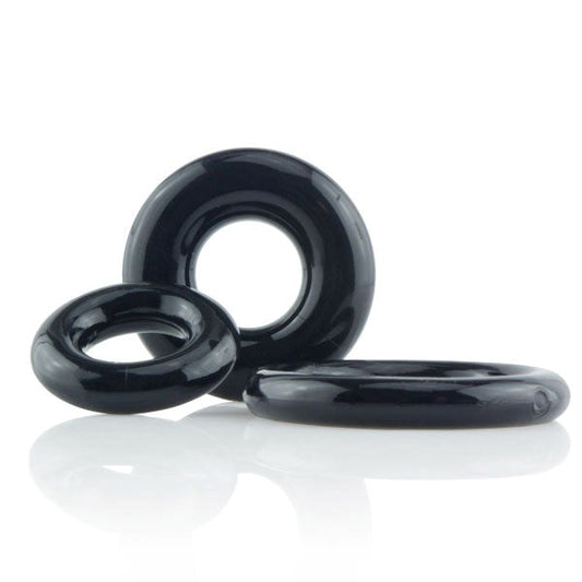 ScreamingO The RingOs Stretchy Cock Ring - 3 Sizes Black Cock Rings