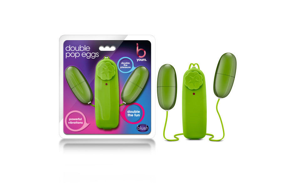 Blush Novelties B Yours Double Pop Dual Vibrating Love Eggs Love Eggs and Kegel Exercisers