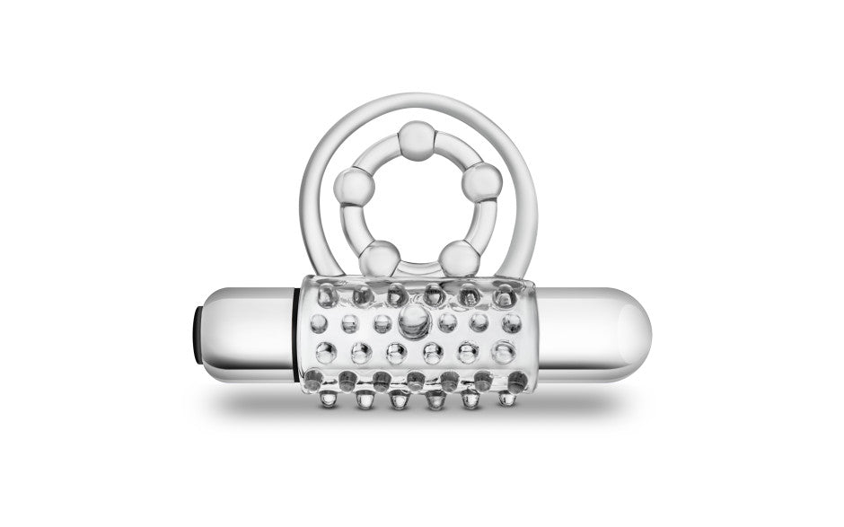 Stay Hard Super Clitifier Vibrating Cock Ring Clear Vibrating Cock Rings