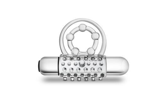 Stay Hard Super Clitifier Vibrating Cock Ring Clear - Vibrating Cock Rings