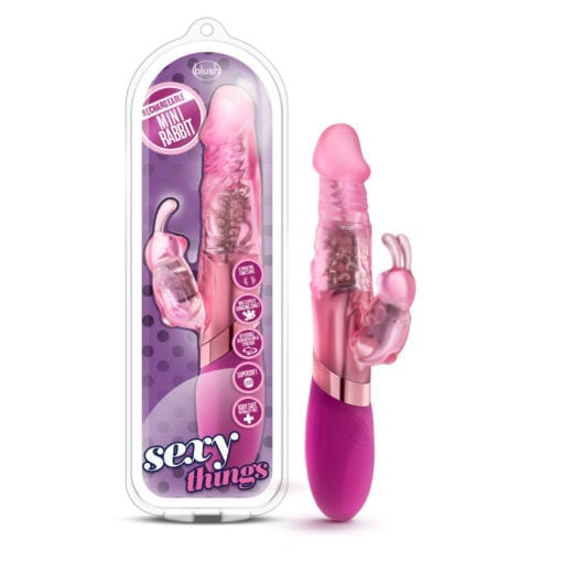 Blush Novelties Sexy Things Rechargeable Mini Rabbit Vibrator Pink Rabbit Vibrators