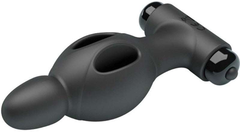 Silicone Rechargeable Vibrating Anal Plug - Black Anal Vibrators