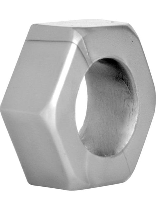 Silver Hex Heavy Duty Cock Ring and Ball Stretcher - Cock Rings