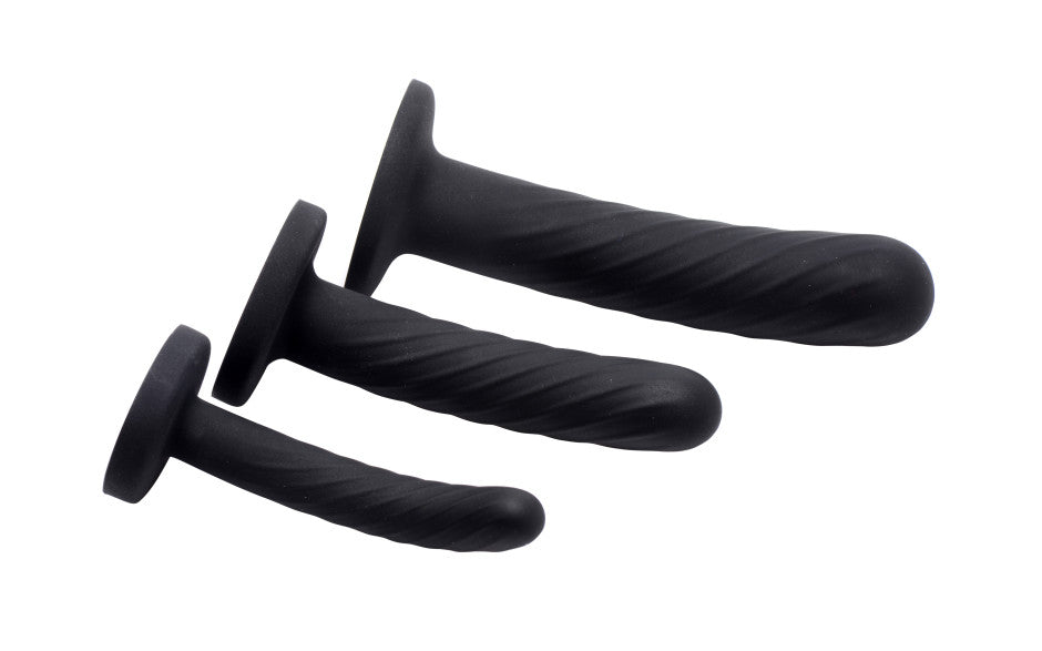 Strap U Trinity Strap On Silicone Dildo Set 3 Piece Strap On Sextoys