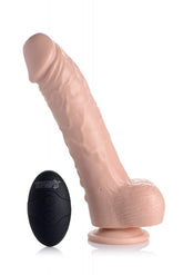 Loadz Dual Density Squirting Dildo Light Skin Tone With Remote 8.5 Inch Vibrating Dildos