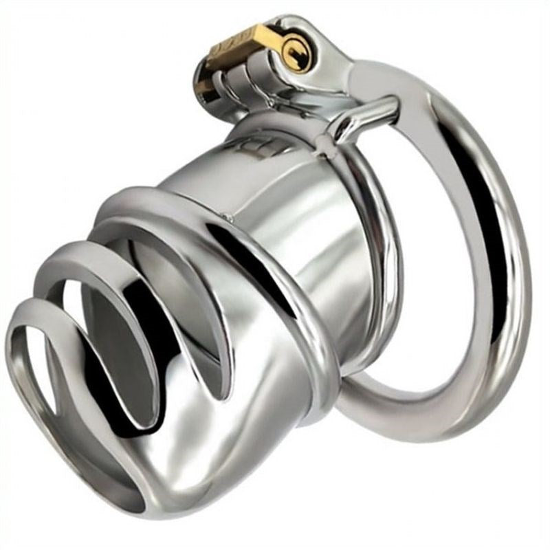 Snub Nose Stainless Steel Chastity Cage Male Chastity