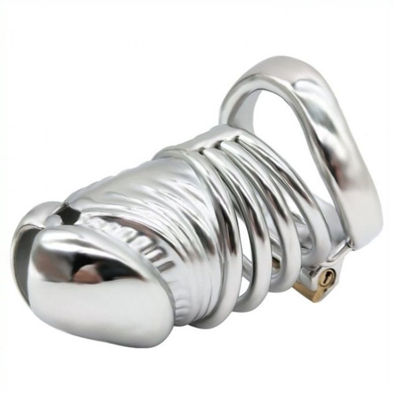 BDStyle Adjustable Stainless Steel Chastity Device Male Chastity