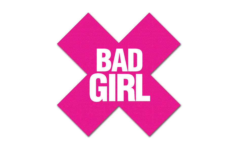 Peekaboo Self Adhesive Nipple Pasties Bad Girl Black & Pink Fancy Dress Ups