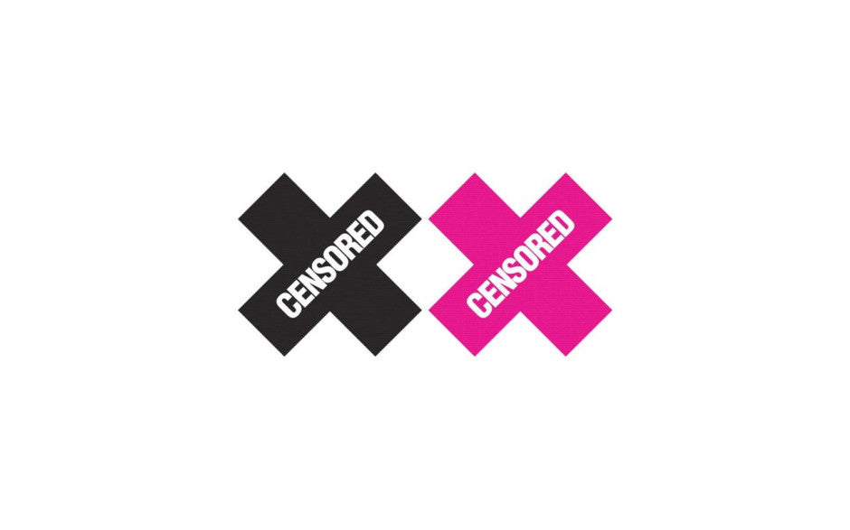 Peekaboo Fashionable Nipple Pasties Censored Black & Pink Fancy Dress Ups