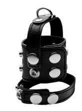 XR Brands Strict Cock Strap And Ball Stretcher Black Cock Rings