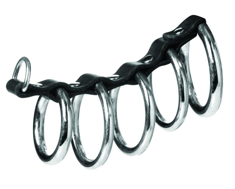 Extreme BDSM Pleasure - 5 Interconnected Steel Rings by XR Brands Cock Rings