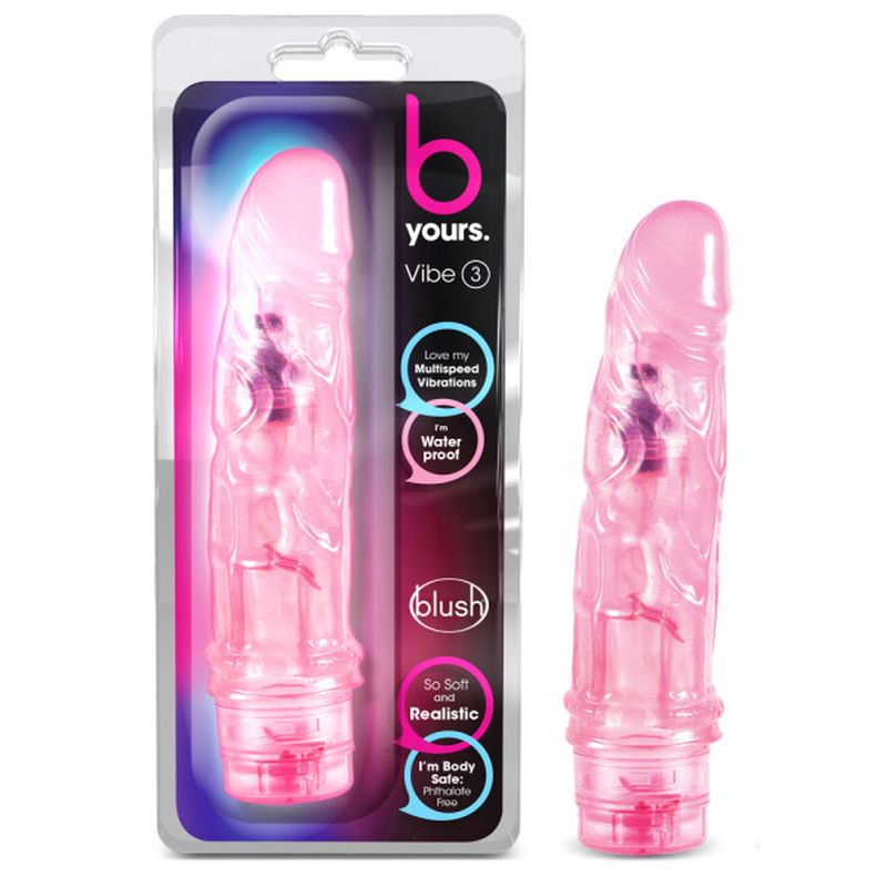 B Yours Vibe No 3 Realistic Vibrator With Veins Vibrating Dildos