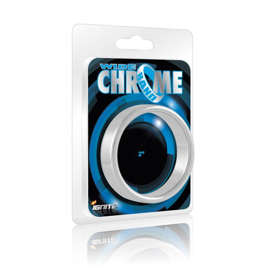 SI Novelties Wide Band Chrome Mens Metal Cock Rings - Cock Rings