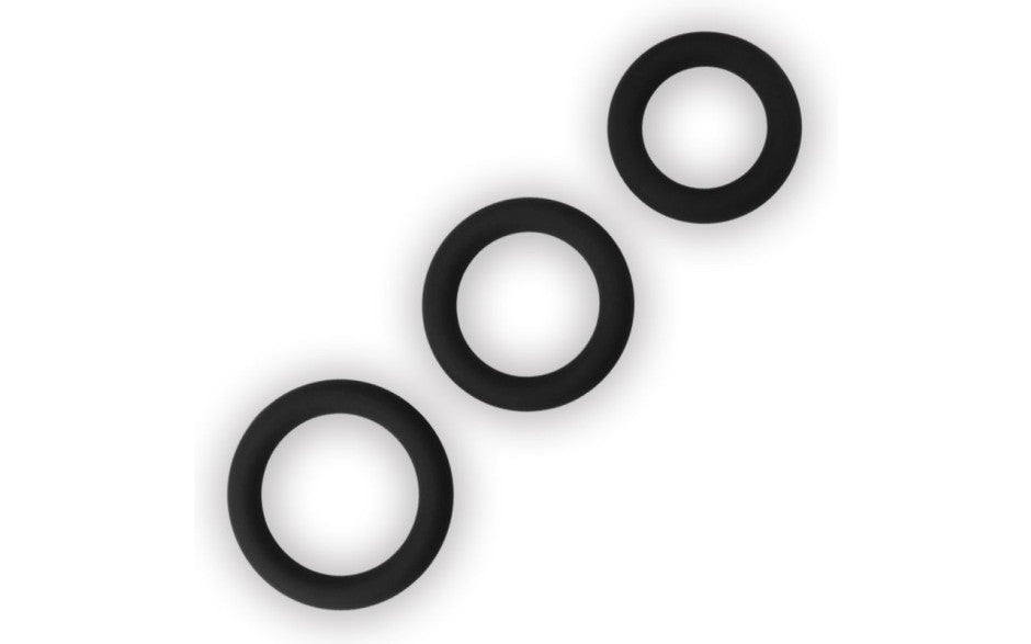 Lovetoy Thick Stretchy Silicone Cock Rings Set 3 Piece Cock Ring Sets