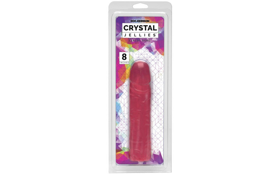 Doc Johnson 8 Inch Crystal Jellies Classic Realistic Dong Realistic Dildos