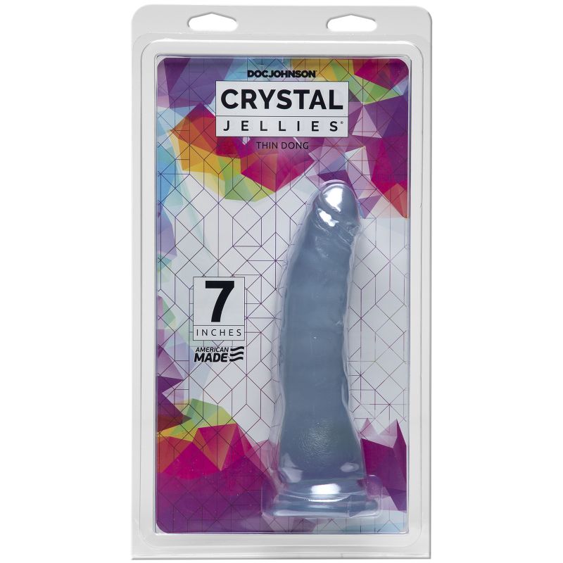 Crystal Jellies 7 Inch Thin Suction Cup Realistic Dong Realistic Dildos