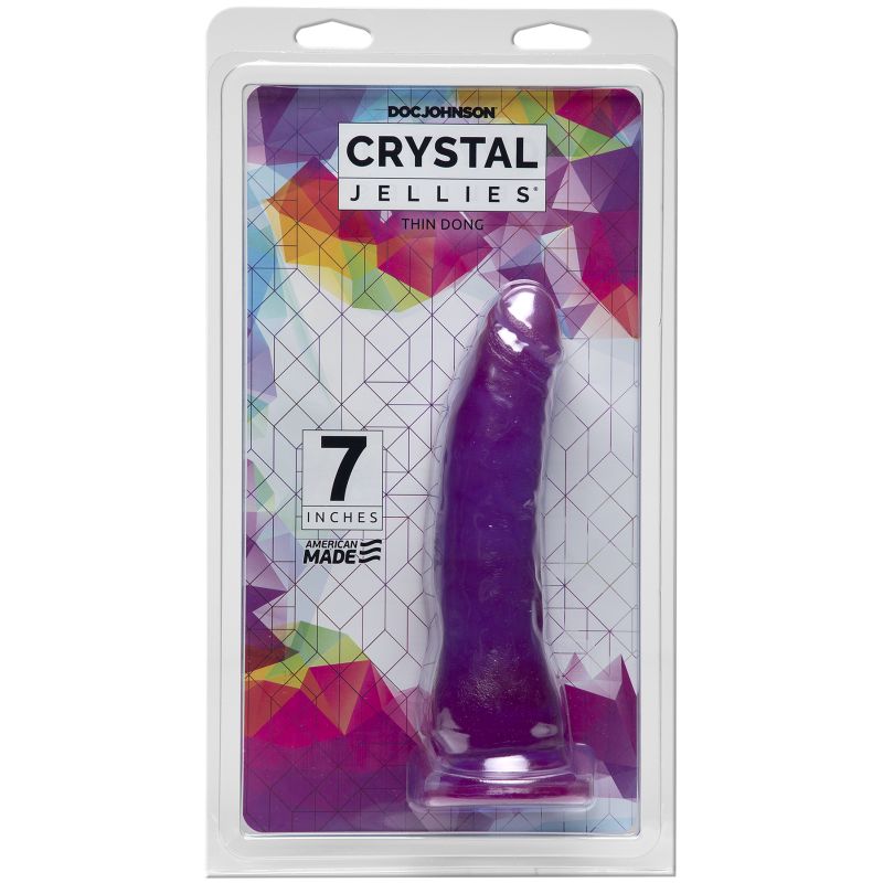 Crystal Jellies 7 Inch Thin Suction Cup Realistic Dong Realistic Dildos
