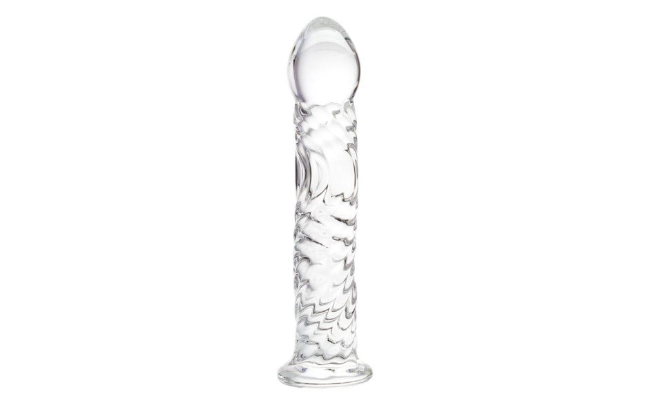 Sexus Suction Cup Glass Dildo 16cm Clear Glass Sex Toys
