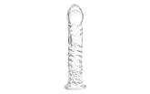 Sexus Suction Cup Glass Dildo 16cm Clear Glass Sex Toys