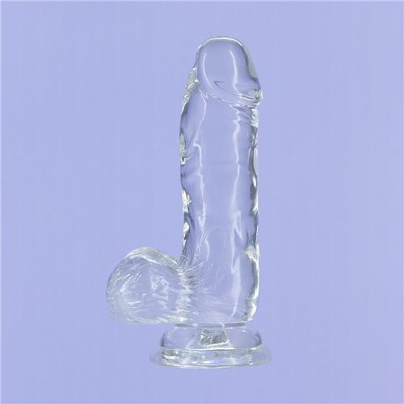 Addiction Crystal Realistic Dildo With Balls Clear Realistic Dildos