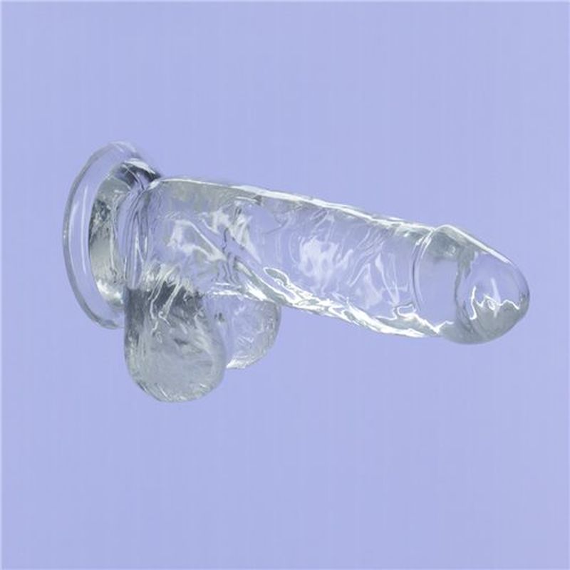 Addiction Crystal Realistic Dildo With Balls Clear Realistic Dildos