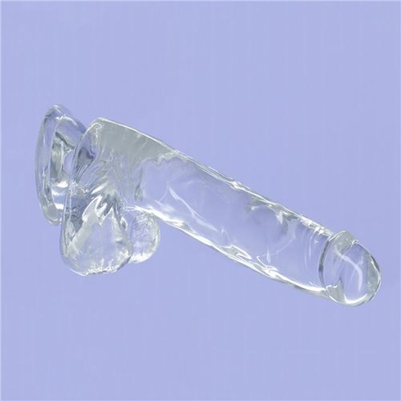 Addiction Crystal Realistic Dildo With Balls Clear Realistic Dildos