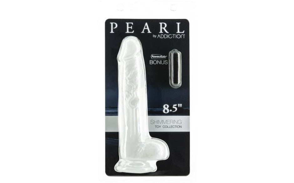 Addiction Pearl Suction Cup Realistic Dildo 8.5 Inch Pearl White Realistic Dildos