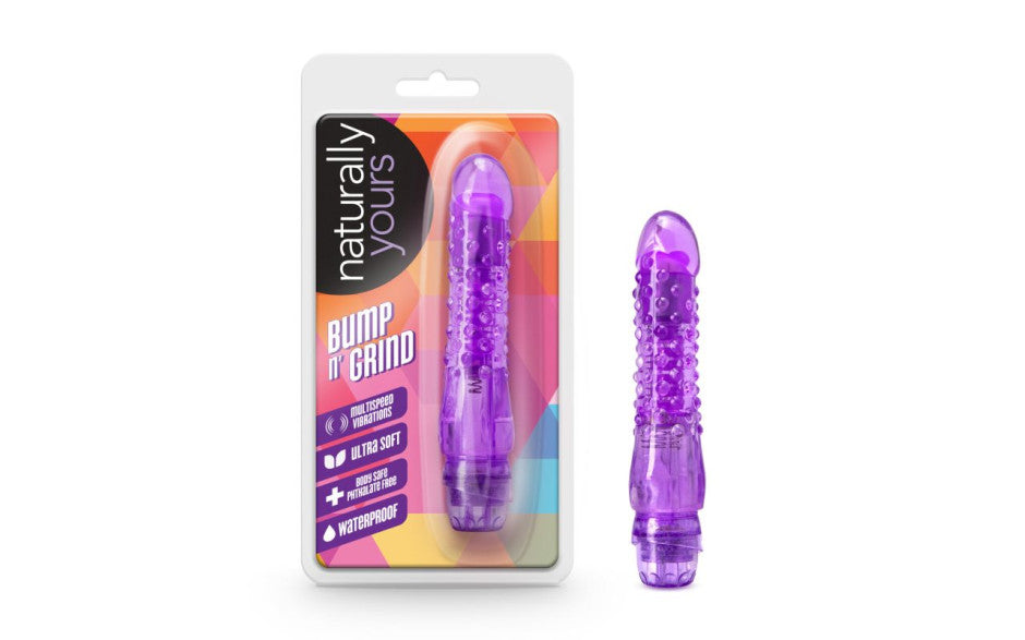 Naturally Yours Bump N Grind Vibrating Dildo Purple Vibrating Dildos