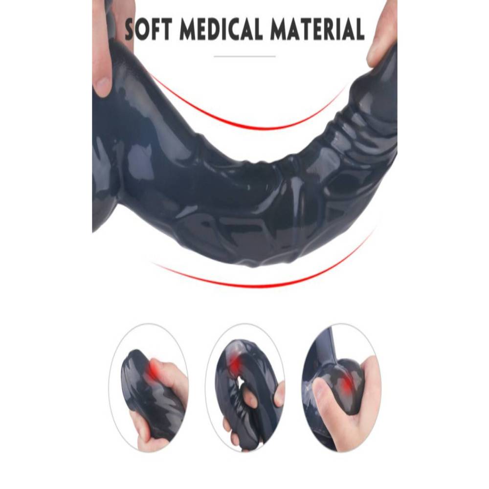 S-Hande King Kong Realistic Dong With Balls Black Realistic Dildos