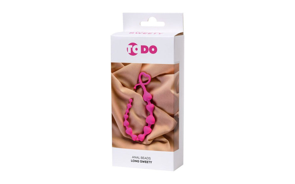 ToDo Sweety Long Silicone Anal Chain 18.5cm Pink Anal Beads and Balls