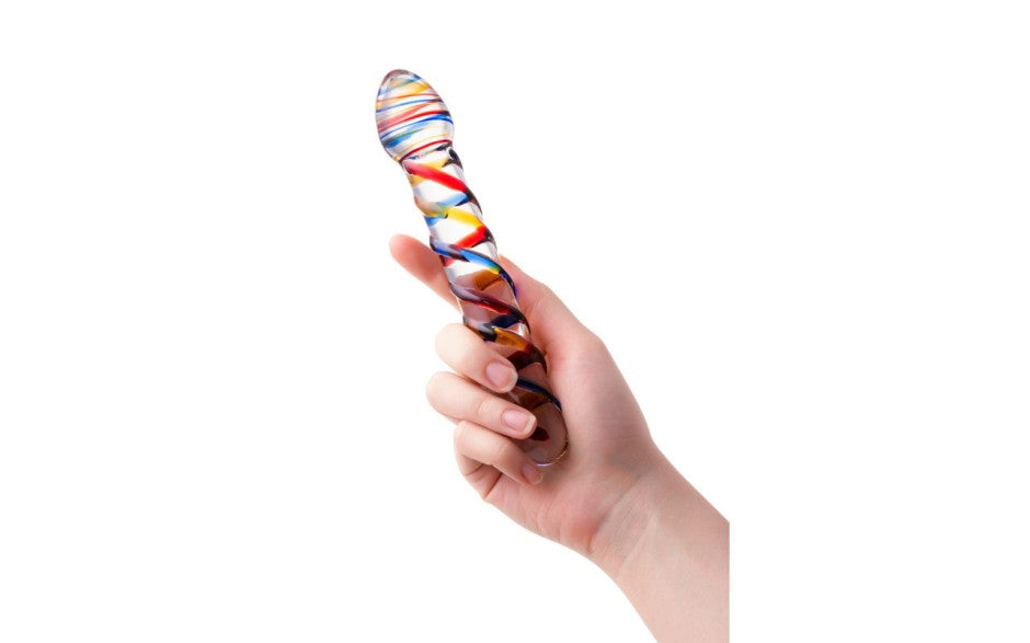 Sexus Tropicana Glass Dildo 19.5cm Glass Sex Toys
