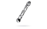 Sexus Duo Black Swirl Glass Dildo 20.5cm Glass Sex Toys