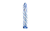 Sexus Blue Helix Glass Dildo 18.7cm Glass Sex Toys