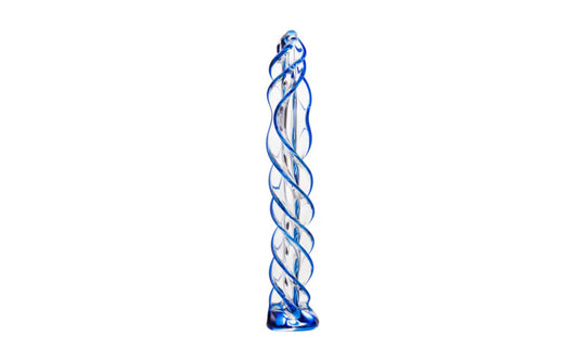 Sexus Blue Helix Glass Dildo 18.7cm {% if variant != 'Default Title' and variant != blank %} {% endif %} Glass Sex Toys