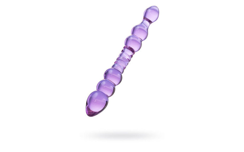 Sexus Unisex Dobule Ender Glass Dildo 22.8cm Mauve Glass Sex Toys