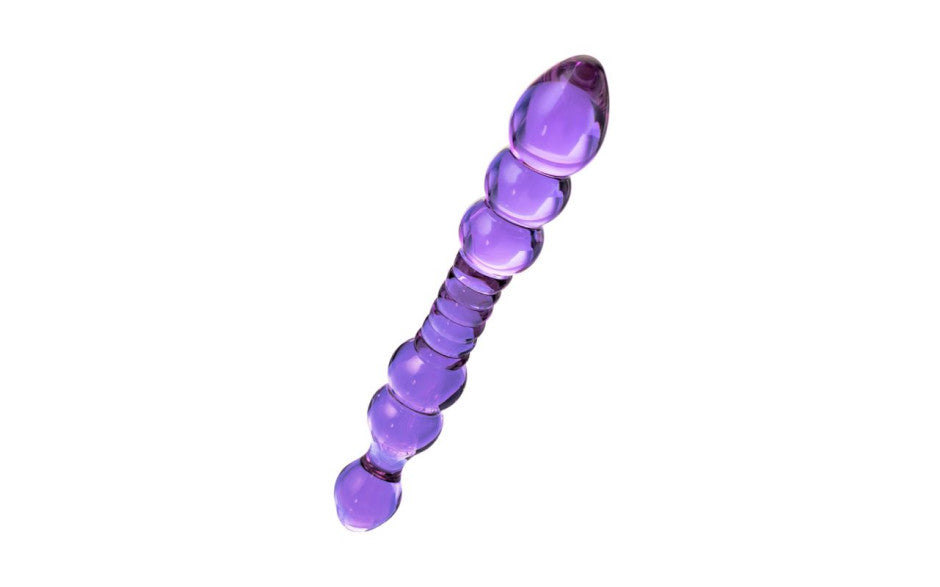Sexus Unisex Dobule Ender Glass Dildo 22.8cm Mauve Glass Sex Toys