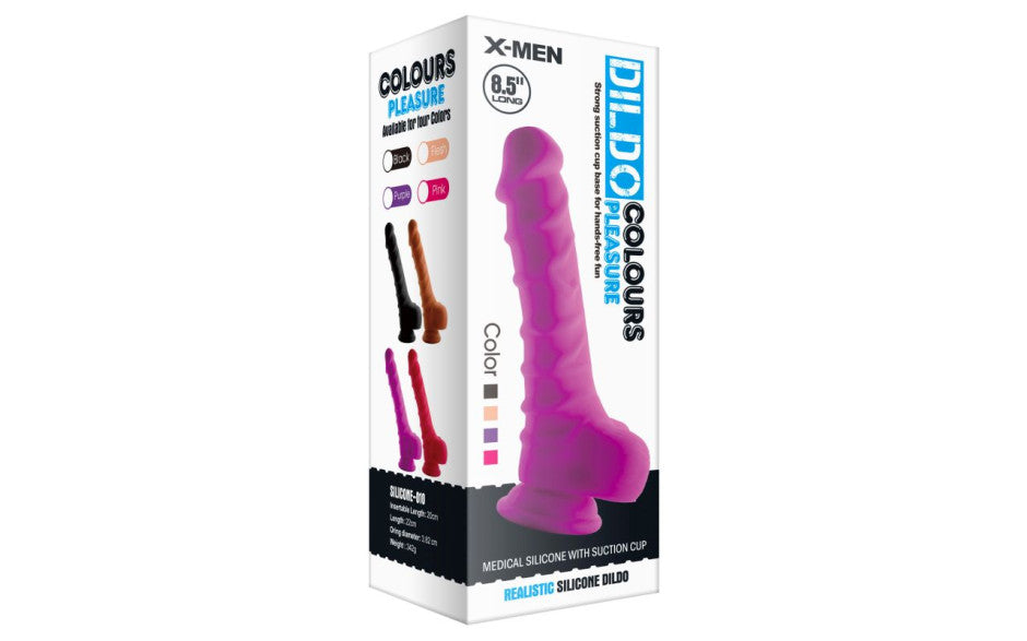X-Men 22 cm Ridged Shaft Realistic Dildo With Balls Realistic Dildos