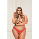 Baci Lingerie Low Rise Sexy Womens Lace Thong Orange G-Strings, Panties and Shorts