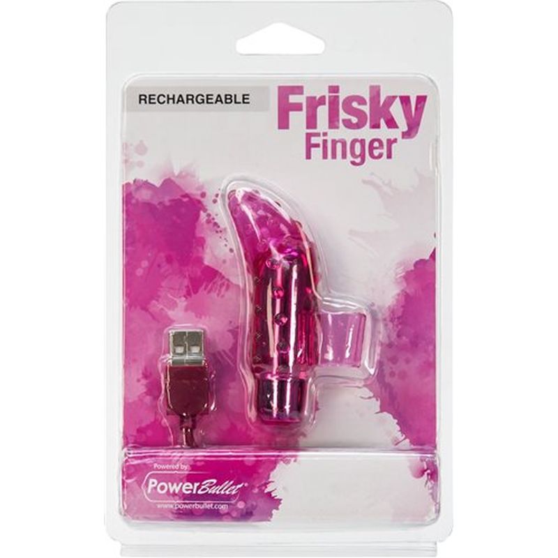 PowerBullet Rechargeable Frisky Finger Adult Massager Finger and Tongue Vibrators
