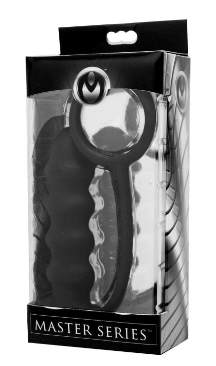 Rippler Vibrating Silicone Anal Plug with Cock Ring - Intense Erection Enhancement Cock Rings