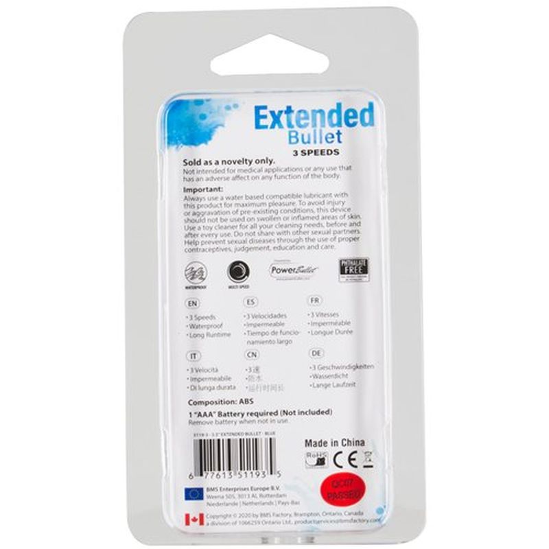 Power Bullet Extended 9 cm 3 Speed Vibrating Bullet Massager Bullet Vibrators