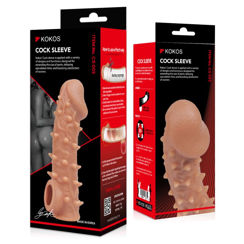 Kokos Body Safe Material Mens Cock Sleeve 5 Penis Sleeves and Extenders