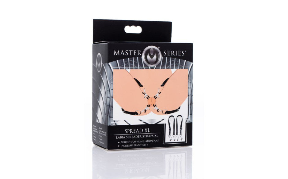 Master Series Spread Labia Bondage Spreader Straps XL Spreaders and Hangers