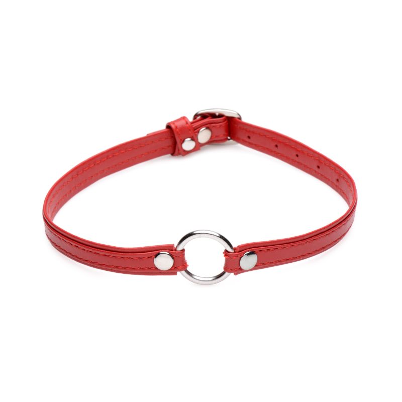 Master Series Sex Pet Leather Choker BDSM Collar With Silver Ring Collars and Leads