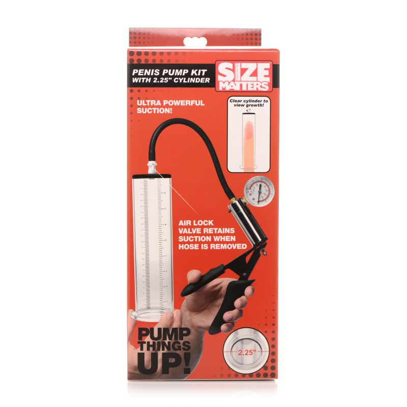 Size Matters Mens Penis Pump Kit with Cylinder Penis Pumps And Stretchers